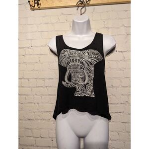 Occasion loose fit semi-sheer crop tank top large